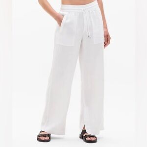 Athleta Retreat Wide Leg Linen Pant